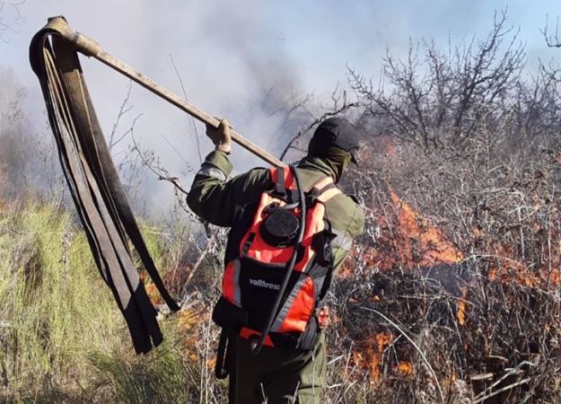 Incendios 21 de agosto, Tunuyán - foto Bomb Voluntarios