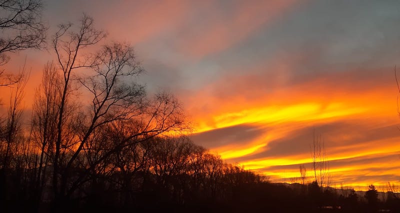 Atardecer de invierno en Valle de Uco.