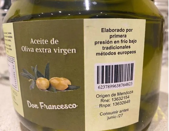 aceite de oliva prohibido por la anmat